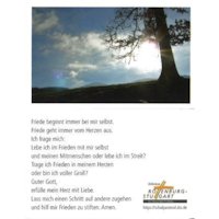 Meditationskärtchen Frieden