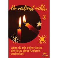 Adventsplakat Kerze anzünden