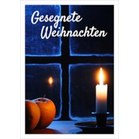 Weihnachtskarte Fenster - 10 Stück