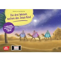 Die drei Weisen suchen das Jesus-Kind. Kamishibai Bildkarten