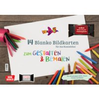 14 blanko Bildkarten zum Gestalten & Bemalen für das Kamishi