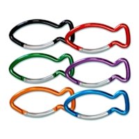 Karabiner Fisch blau