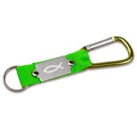 Schlüsselanhänger Karabiner Textil Fisch