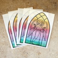 Engel Fensterbild 5er Pack